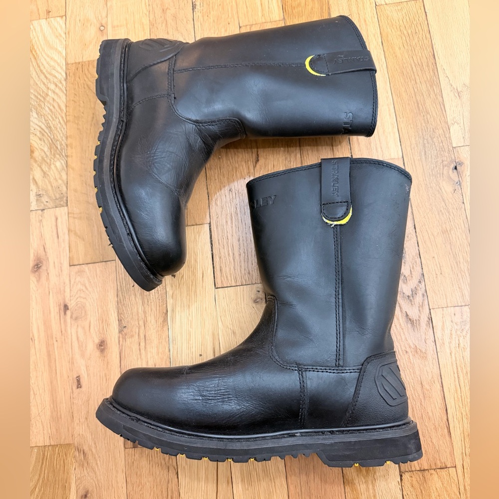 Stanley Black Leather Work Boots